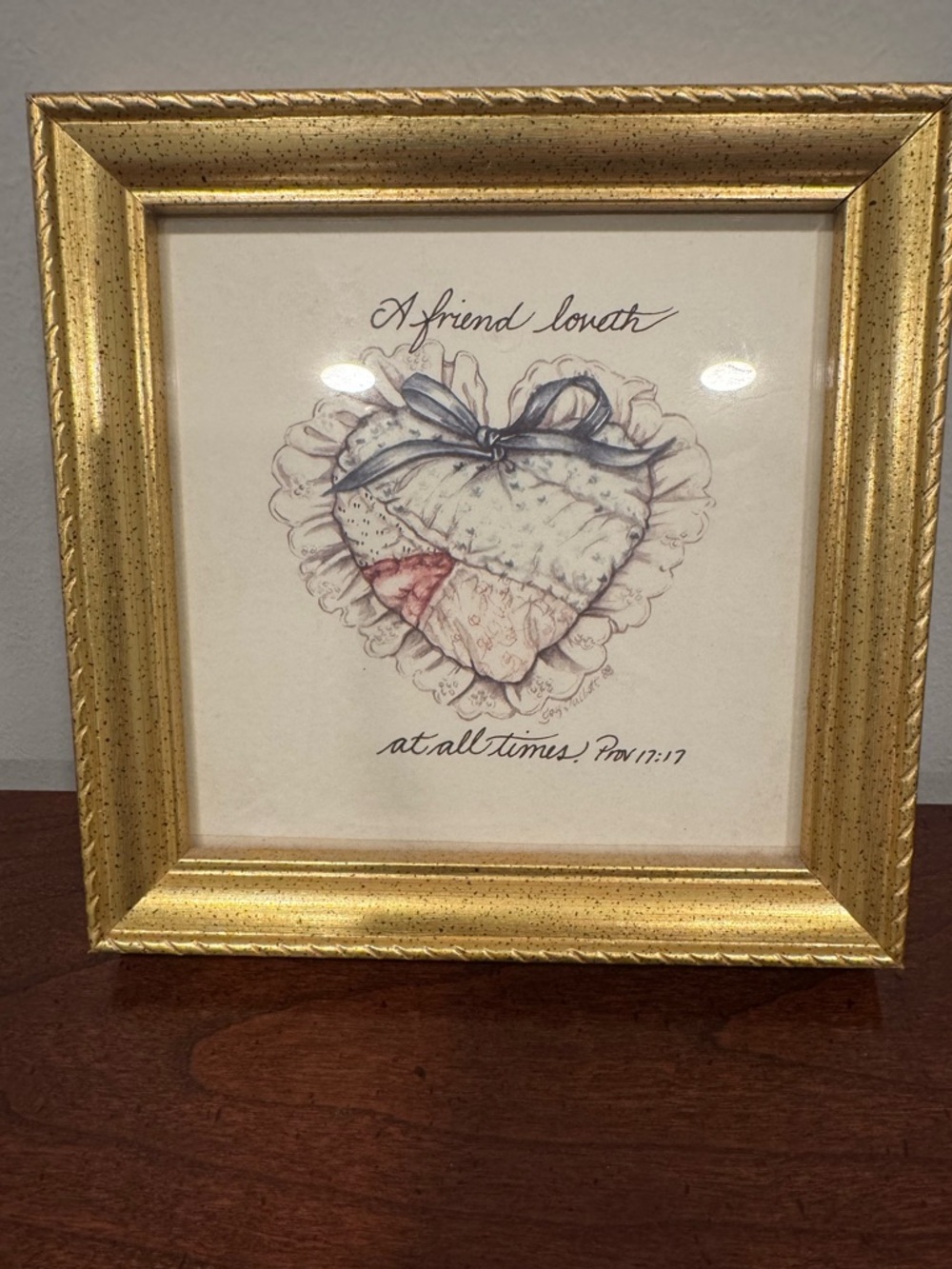 Framed Art - A Friend Loveth At All Times Proverbs 17:17